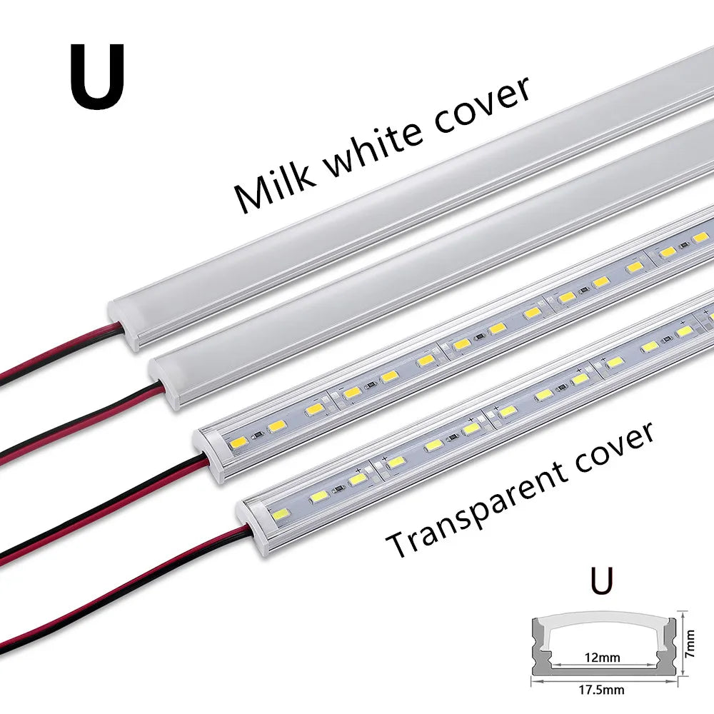 U/V Shaped Flat Hard LED light strip LT101