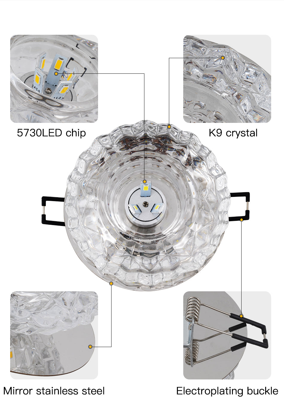 Ceiling Embedded LED Crystal Lamp LT121