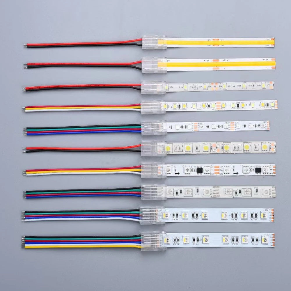 5PCS Transparent Solderless Light Strip Connector LT107