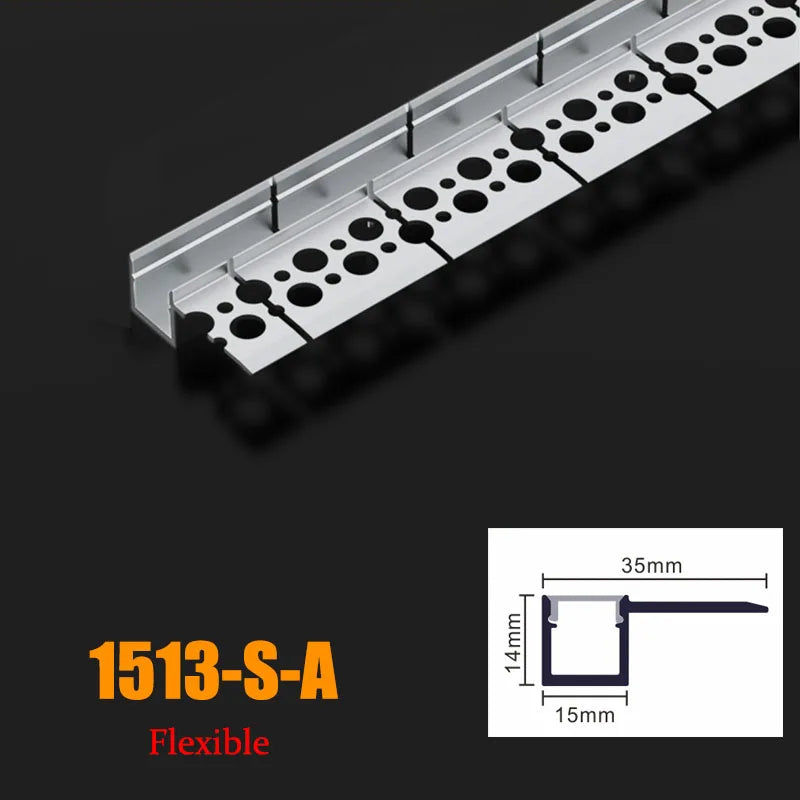 Cubierta de silicona flexible y flexible Perfil de aluminio LED LT113