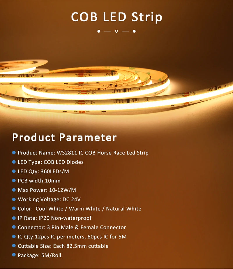 COB Running LED Light Strip Set LT106