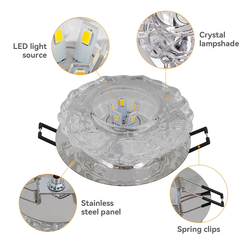 Ceiling Embedded LED Crystal Lamp LT121