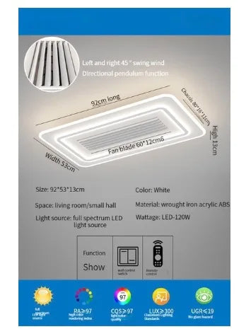 LED Leafless Ceiling Fan Light LT108