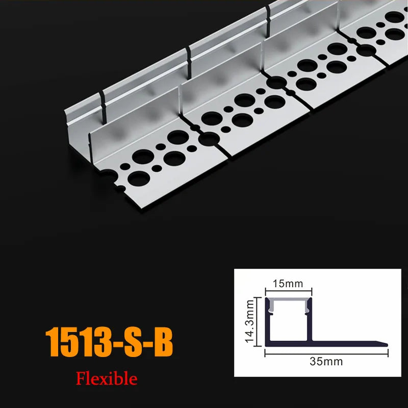 Cubierta de silicona flexible y flexible Perfil de aluminio LED LT113