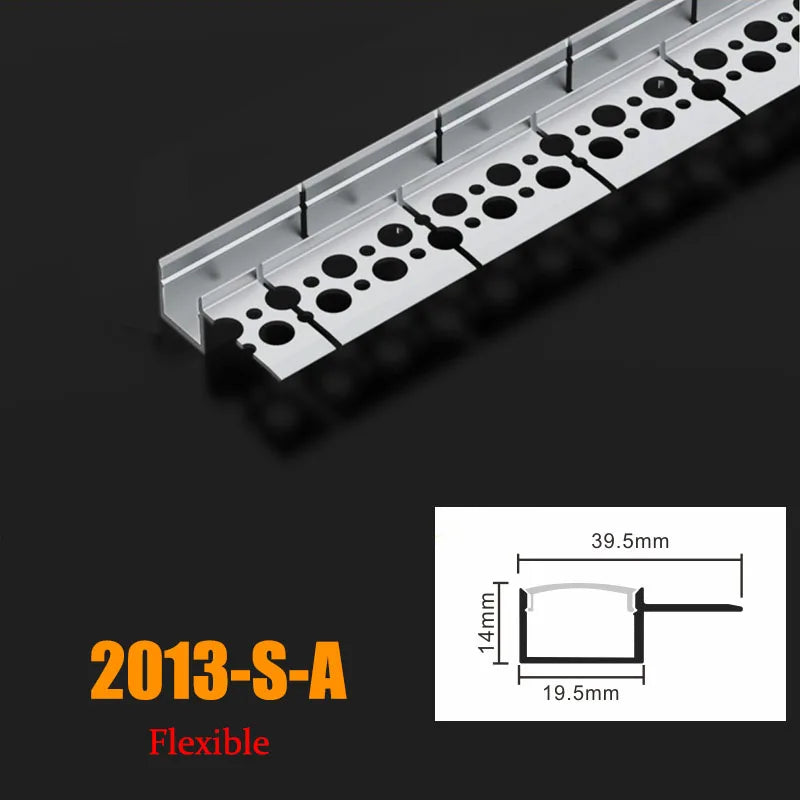 Cubierta de silicona flexible y flexible Perfil de aluminio LED LT113