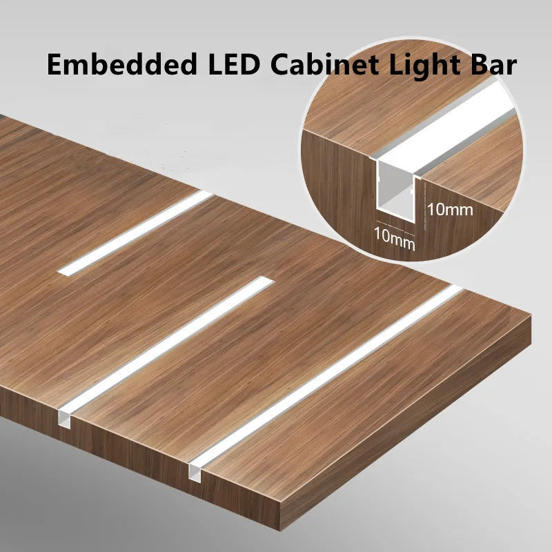 10*10mm Solder-Free Embedded LED Cabinet Light Strip LT122