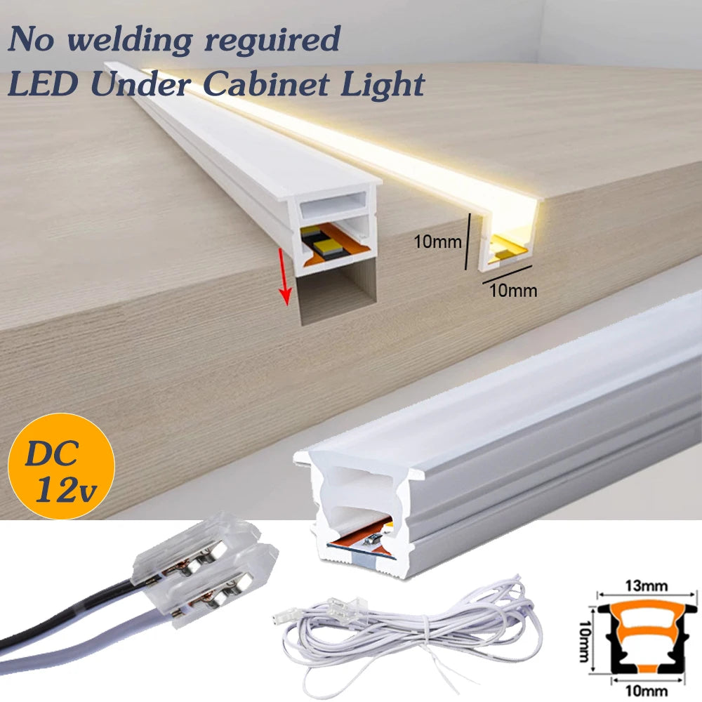 12V Solderless Recessed LED Strip LT128
