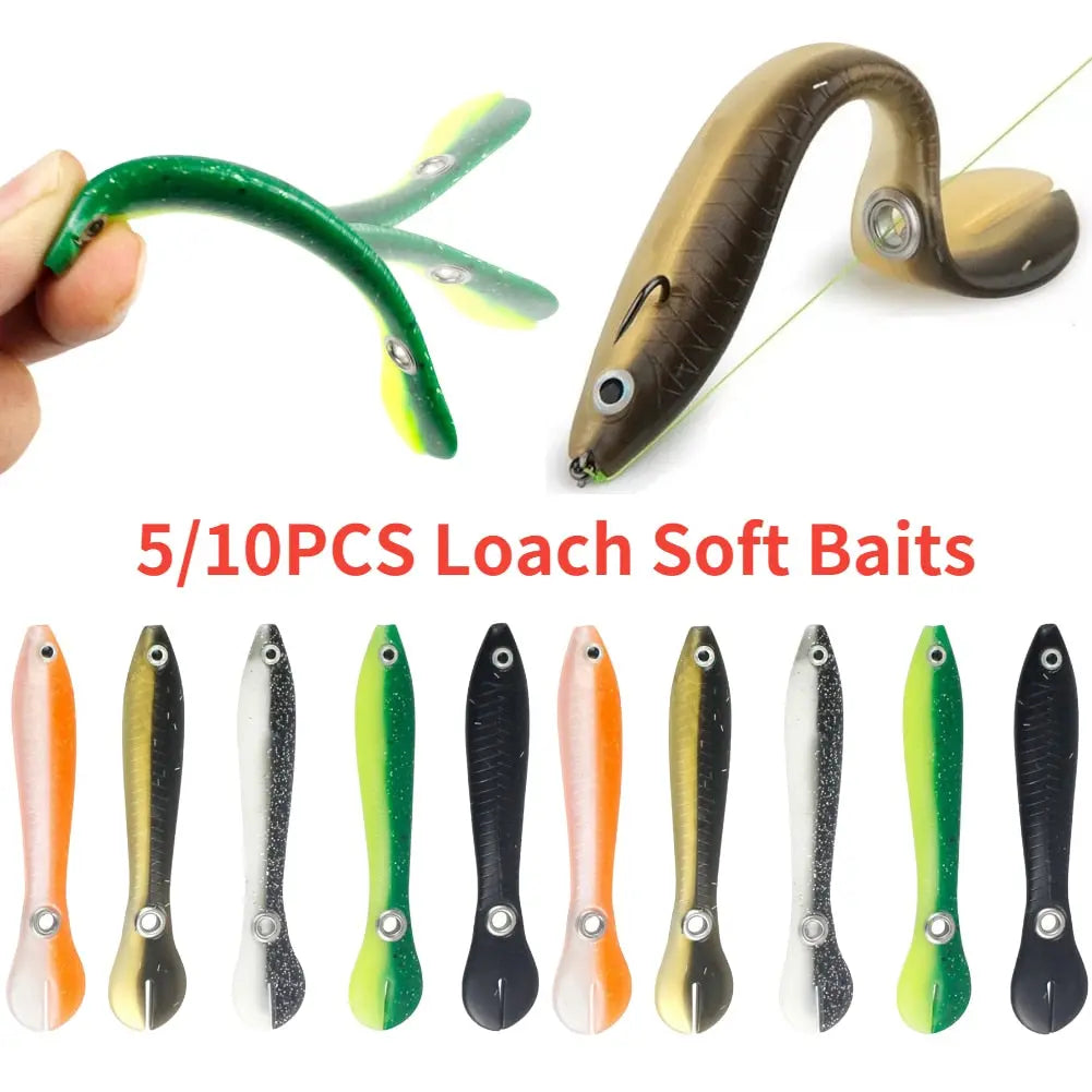 5/10pcs Silicone Soft fish Bait GD15 YEECHOP