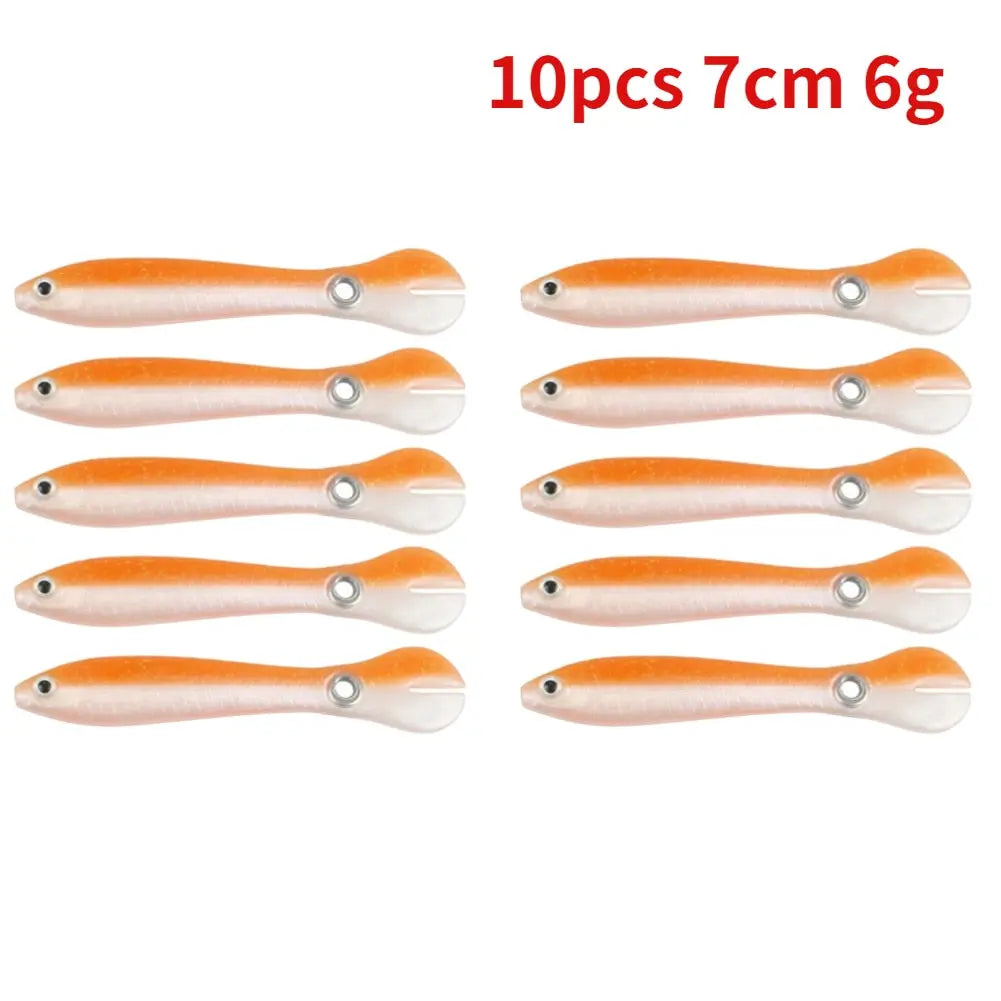 5/10pcs Silicone Soft fish Bait GD15 YEECHOP