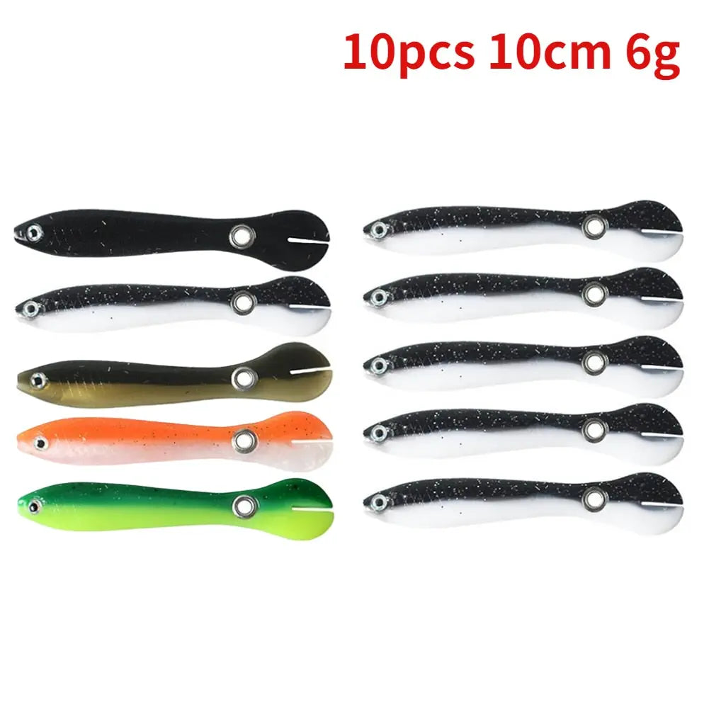 5/10pcs Silicone Soft fish Bait GD15 YEECHOP