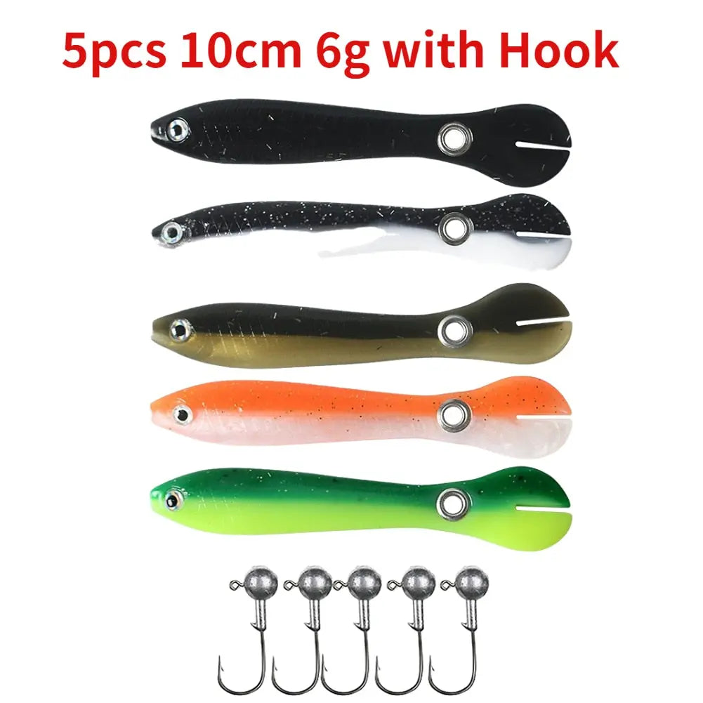 5/10pcs Silicone Soft fish Bait GD15 YEECHOP