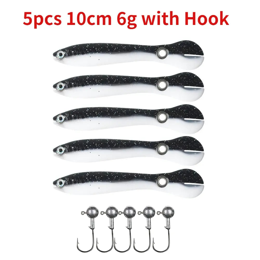 5/10pcs Silicone Soft fish Bait GD15 YEECHOP