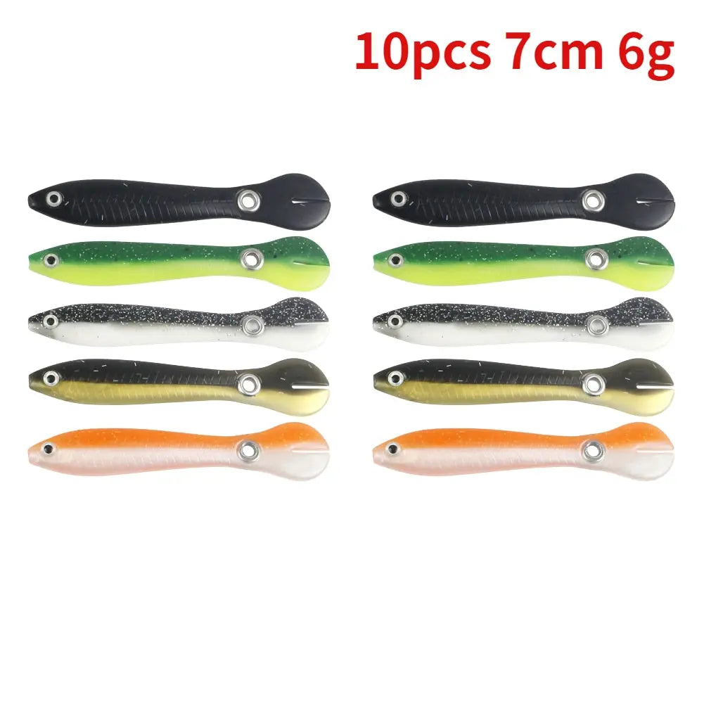 5/10pcs Silicone Soft fish Bait GD15 YEECHOP