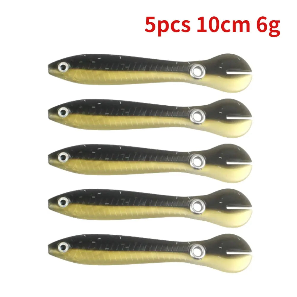 5/10pcs Silicone Soft fish Bait GD15 YEECHOP