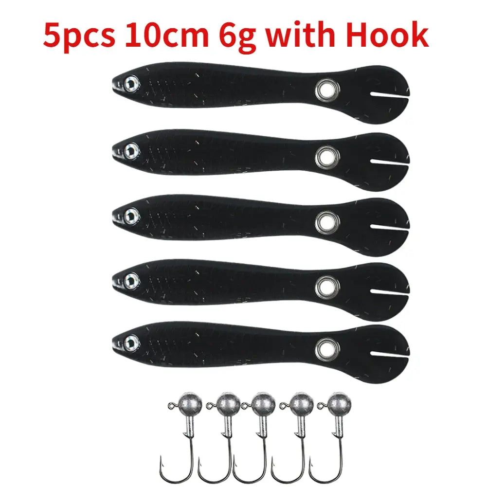 5/10pcs Silicone Soft fish Bait GD15 YEECHOP