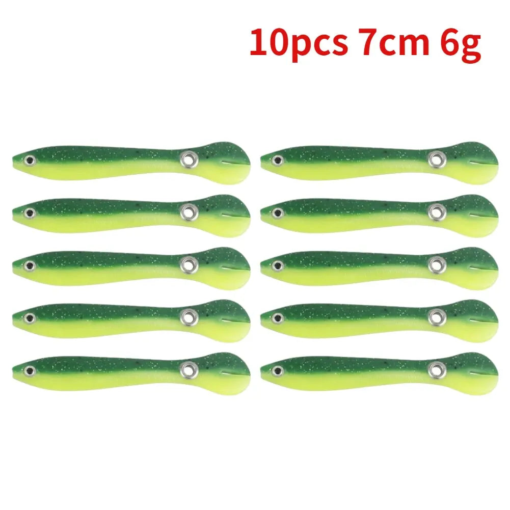 5/10pcs Silicone Soft fish Bait GD15 YEECHOP