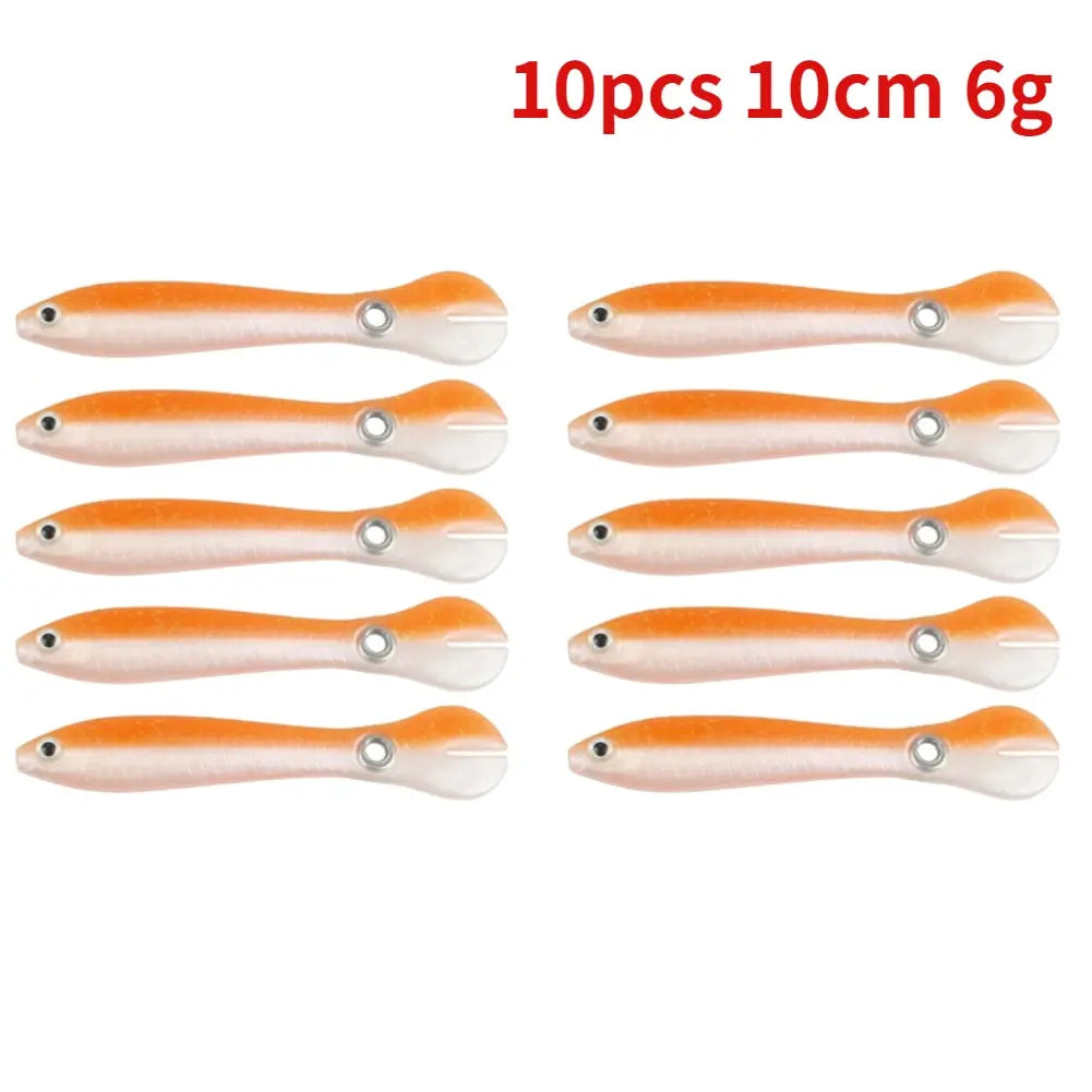 5/10pcs Silicone Soft fish Bait GD15 YEECHOP