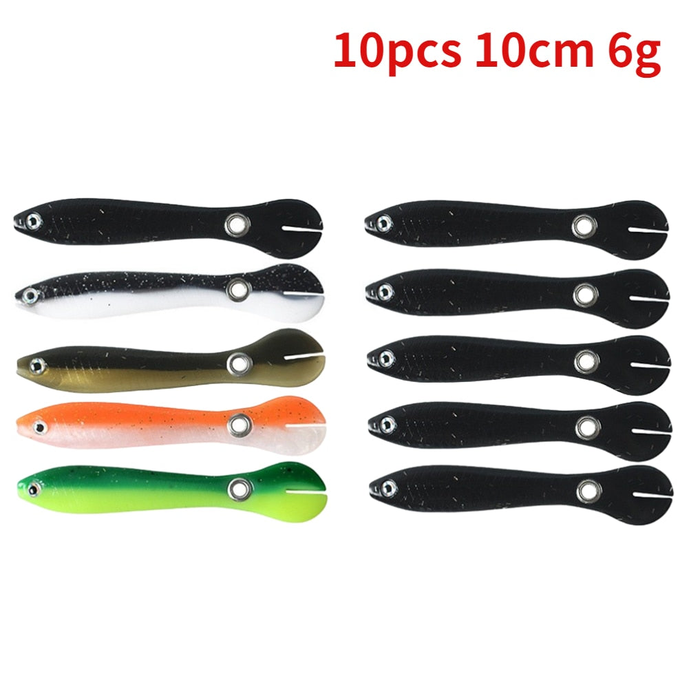 5/10pcs Silicone Soft fish Bait GD15 YEECHOP