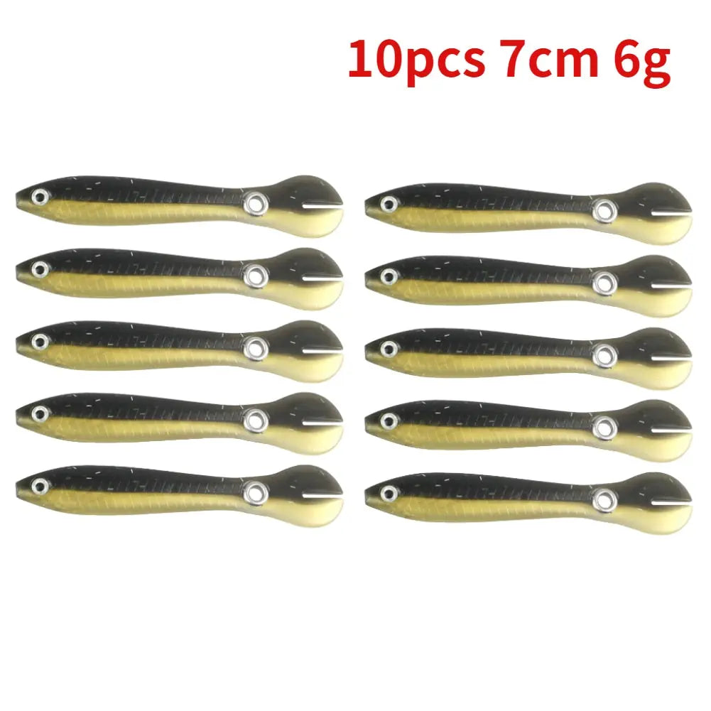 5/10pcs Silicone Soft fish Bait GD15 YEECHOP