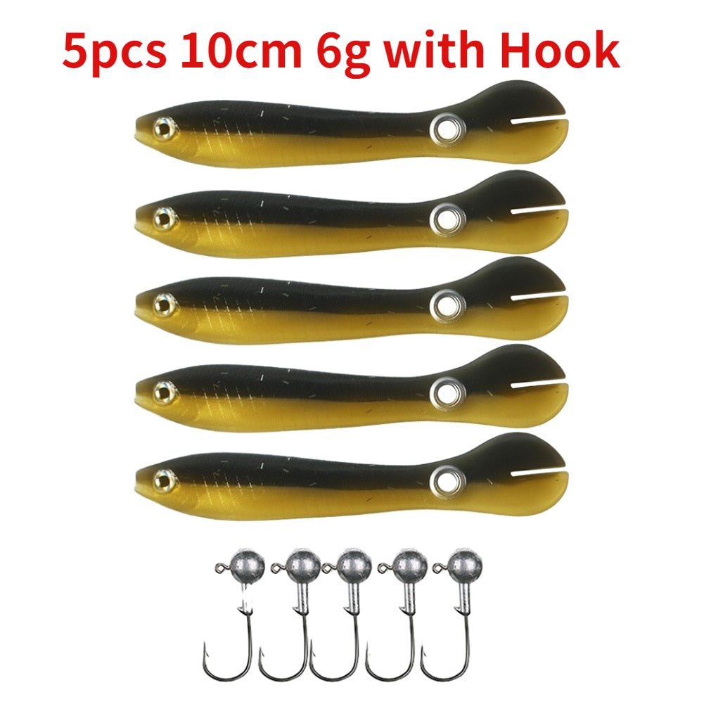 5/10pcs Silicone Soft fish Bait GD15 YEECHOP