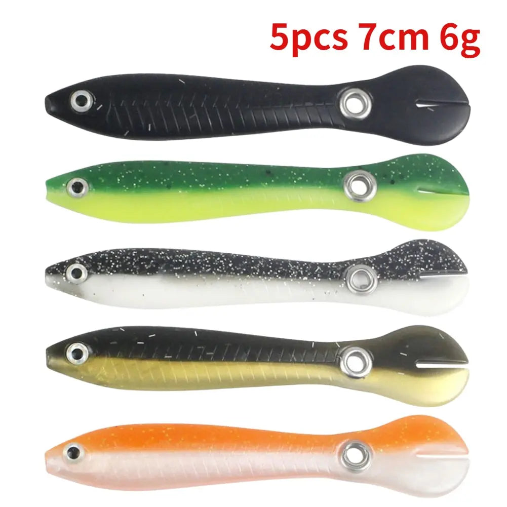 5/10pcs Silicone Soft fish Bait GD15 YEECHOP