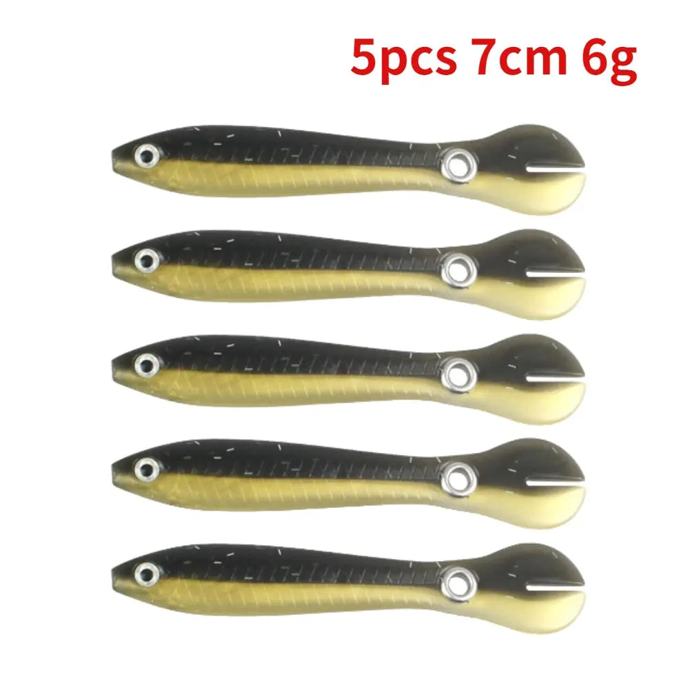 5/10pcs Silicone Soft fish Bait GD15 YEECHOP