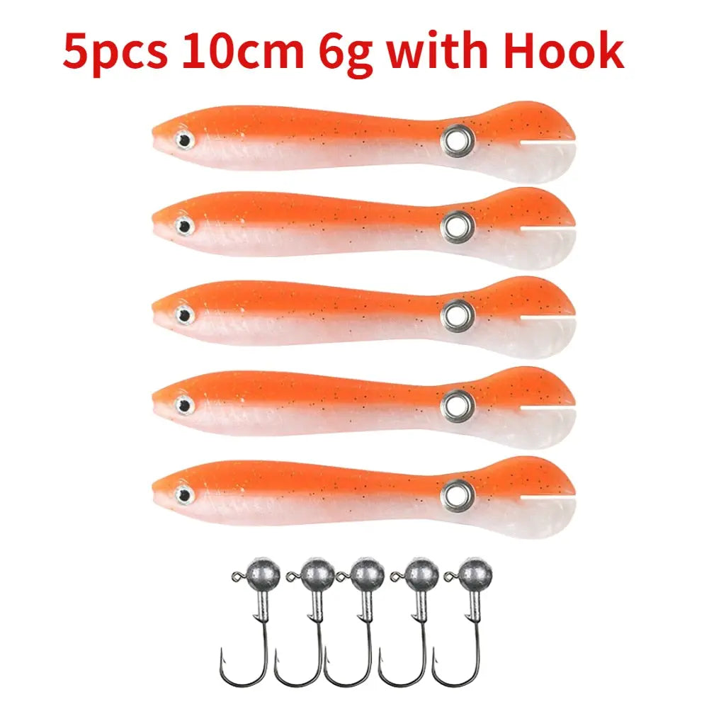 5/10pcs Silicone Soft fish Bait GD15 YEECHOP