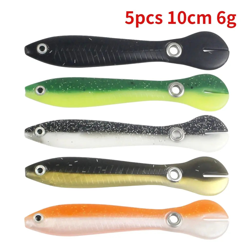 5/10pcs Silicone Soft fish Bait GD15 YEECHOP