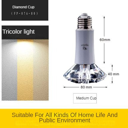 LED Tri-color Crystal Light Bulb LT42