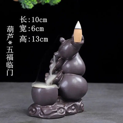 Ceramic Waterfall Incense Burner Buddha Hand Censer Holder TS35 YEECHOP