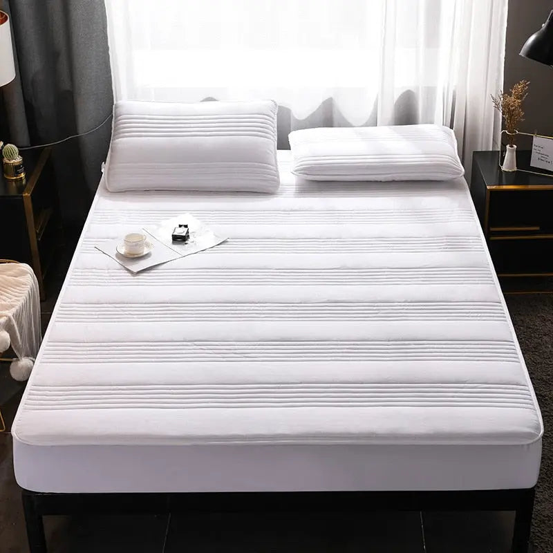 Cotton Thicken Anti-bacterial Mattress Protector Topper Pad Not Including Pillowcase LS16 YEECHOP