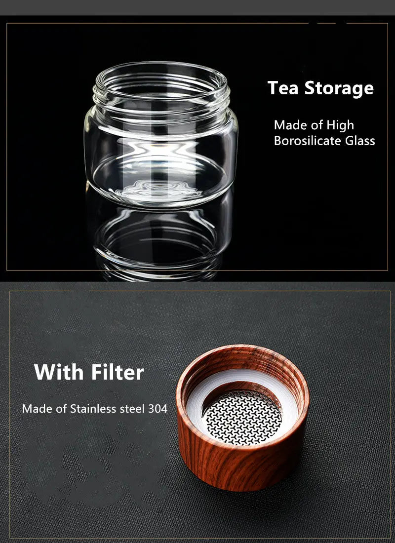 Double Glass Water Bottle Tea Infuser TS39 YEECHOP