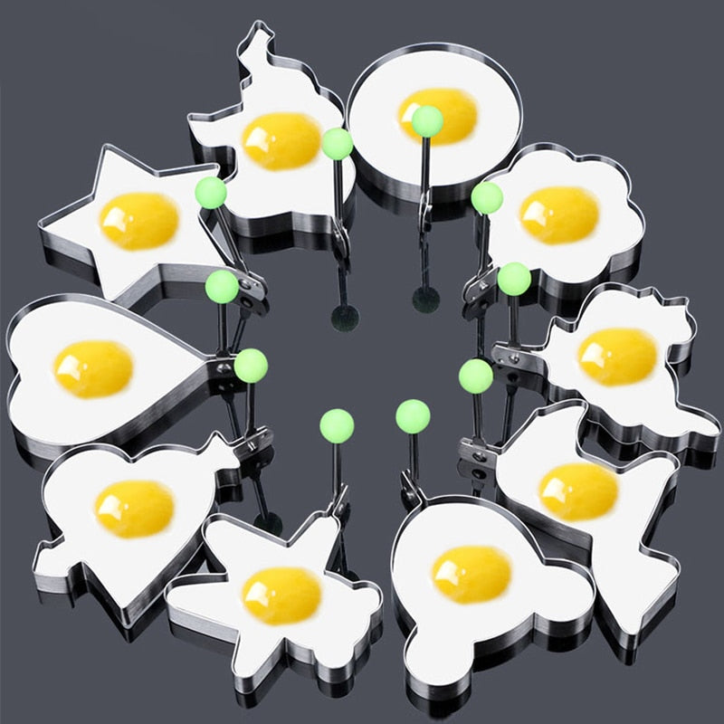 10Pcs/set Stainless Steel Fried Egg Shaper KT64 YEECHOP