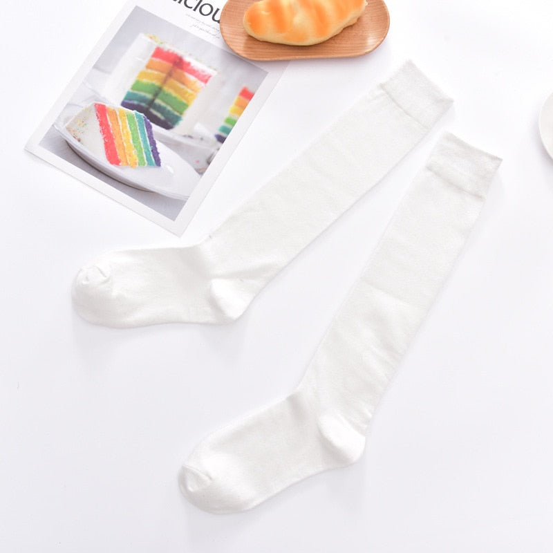 Chaussettes tube étudiantes en pur coton pour filles SC9