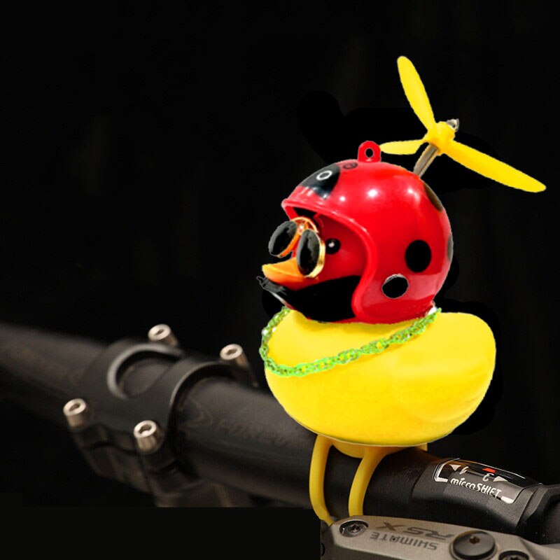 Propeller Helmet Little Yellow Duck Riding Ornament MT18