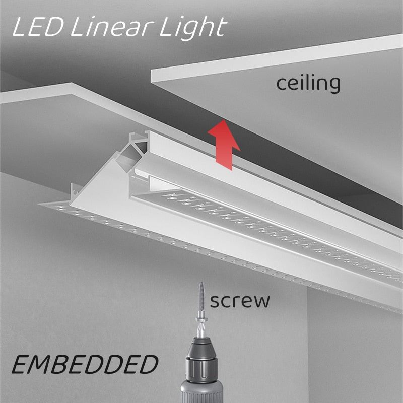 Ceiling LED Concealed Aluminum Profile LT62