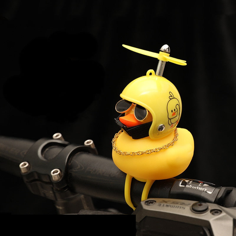 Propeller Helmet Little Yellow Duck Riding Ornament MT18