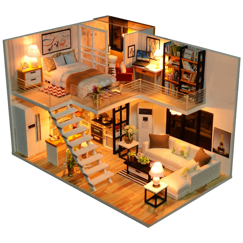 Wooden Miniature Dollhouse 3D4 YEECHOP