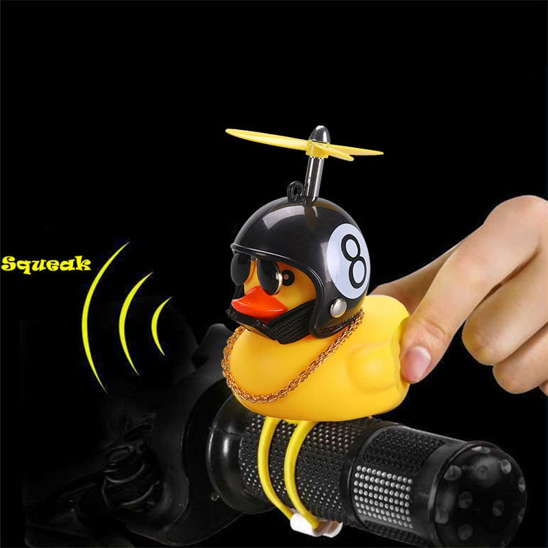 Propeller Helmet Little Yellow Duck Riding Ornament MT18