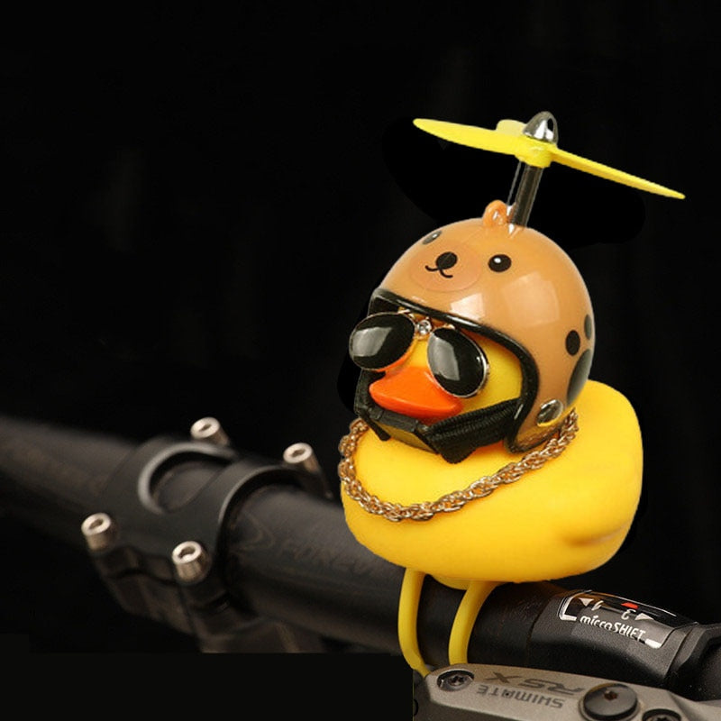 Propeller Helmet Little Yellow Duck Riding Ornament MT18