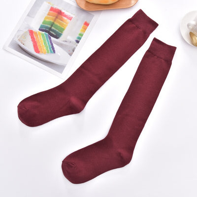 Pure Cotton Girls Student Tube Socks SC9