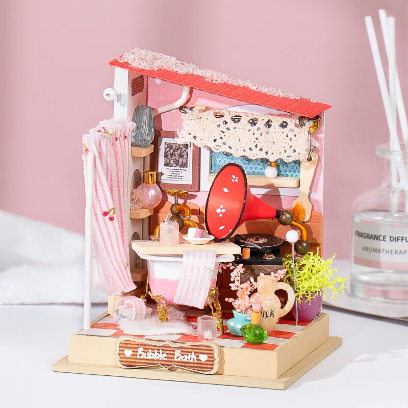 Wooden Living Kitchen Dollhouse 3D5 YEECHOP