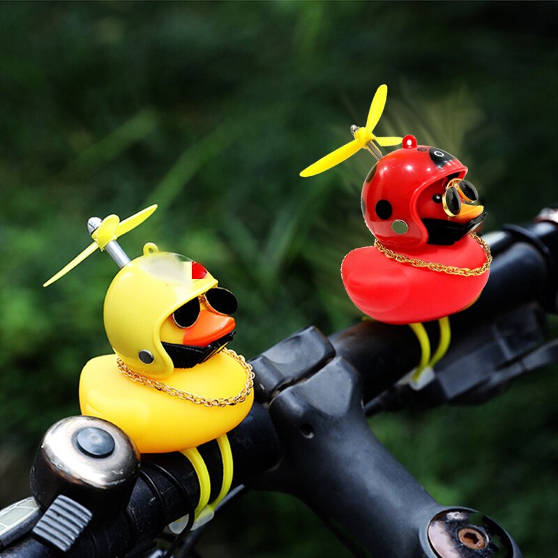 Propeller Helmet Little Yellow Duck Riding Ornament MT18