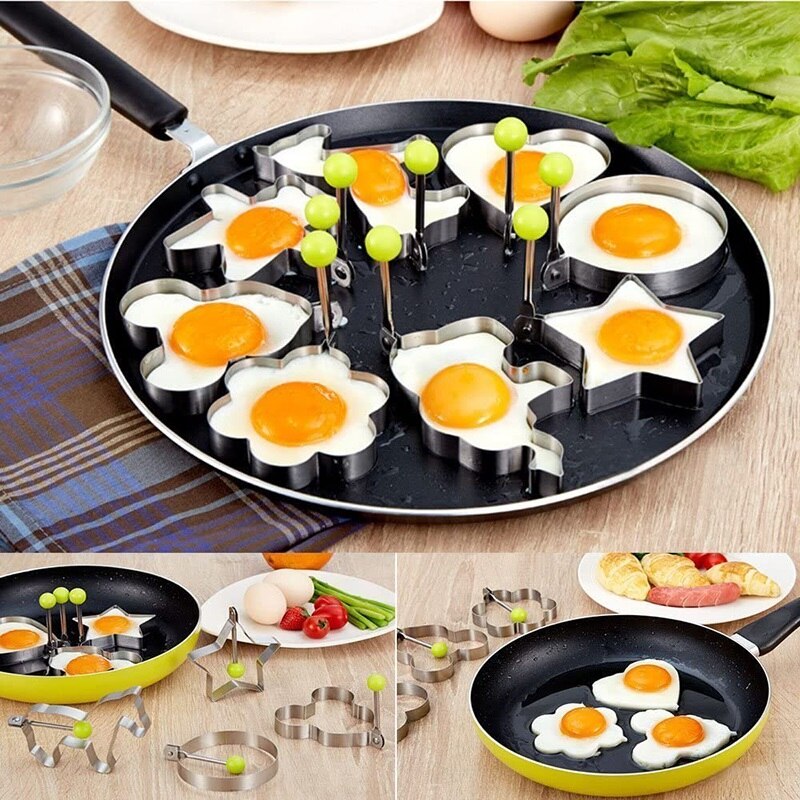 10Pcs/set Stainless Steel Fried Egg Shaper KT64 YEECHOP