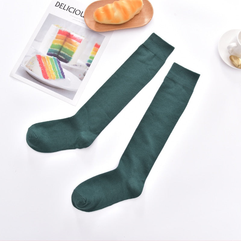 Pure Cotton Girls Student Tube Socks SC9