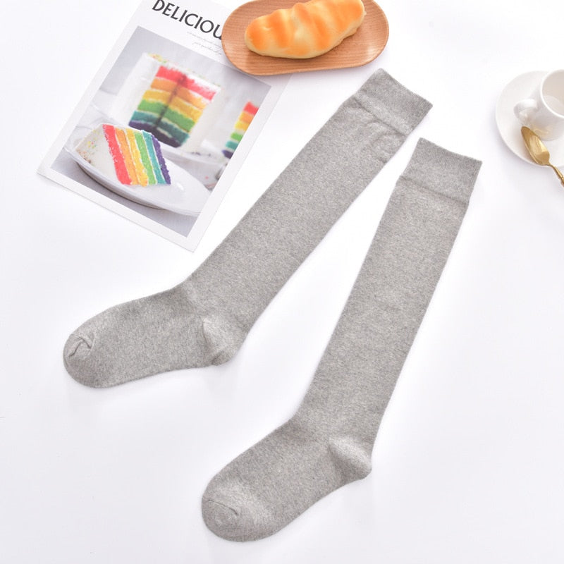 Pure Cotton Girls Student Tube Socks SC9