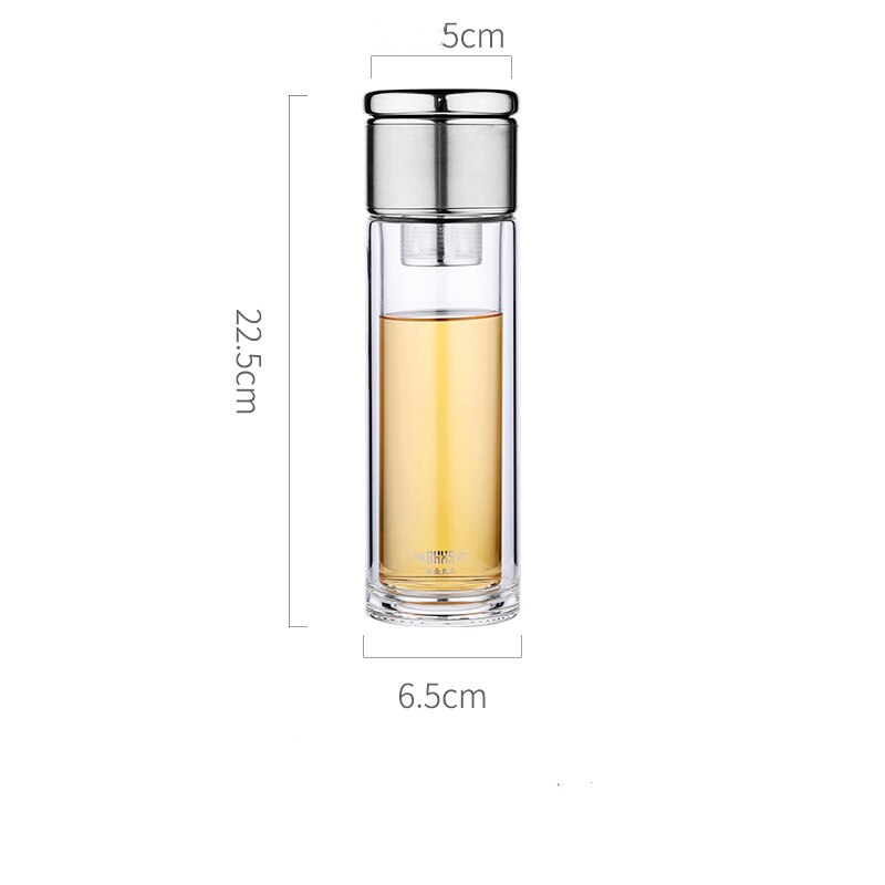 Office Double-Wall Glass Tea Bottle TS50 YEECHOP