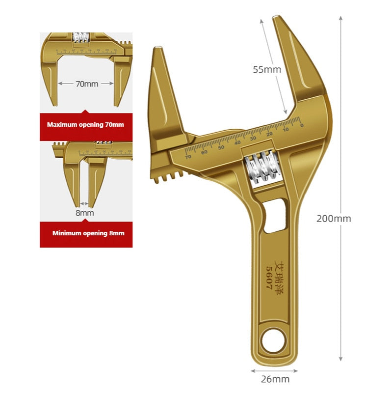 Multifunctional Scale Adjustable Wrench BT52 YEECHOP