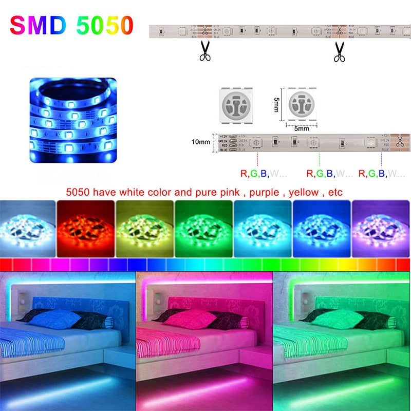 RGB SMD5050 Ribbon Neon Light Strips LT37 YEECHOP