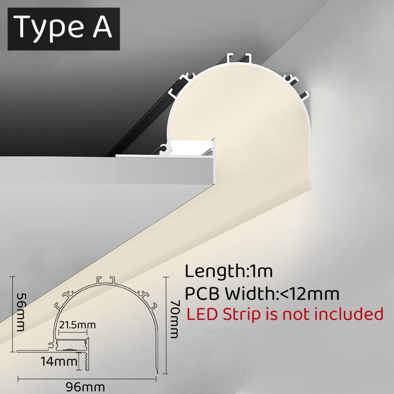 Ceiling LED Concealed Aluminum Profile LT62